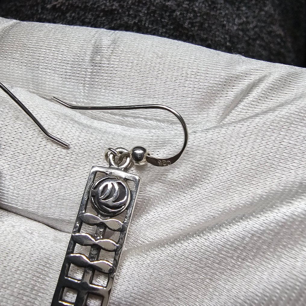 銀, 925纯银 - 艺术与工艺灵感 - 吊式耳環 - Art Deco / Art Nouveau #1.0