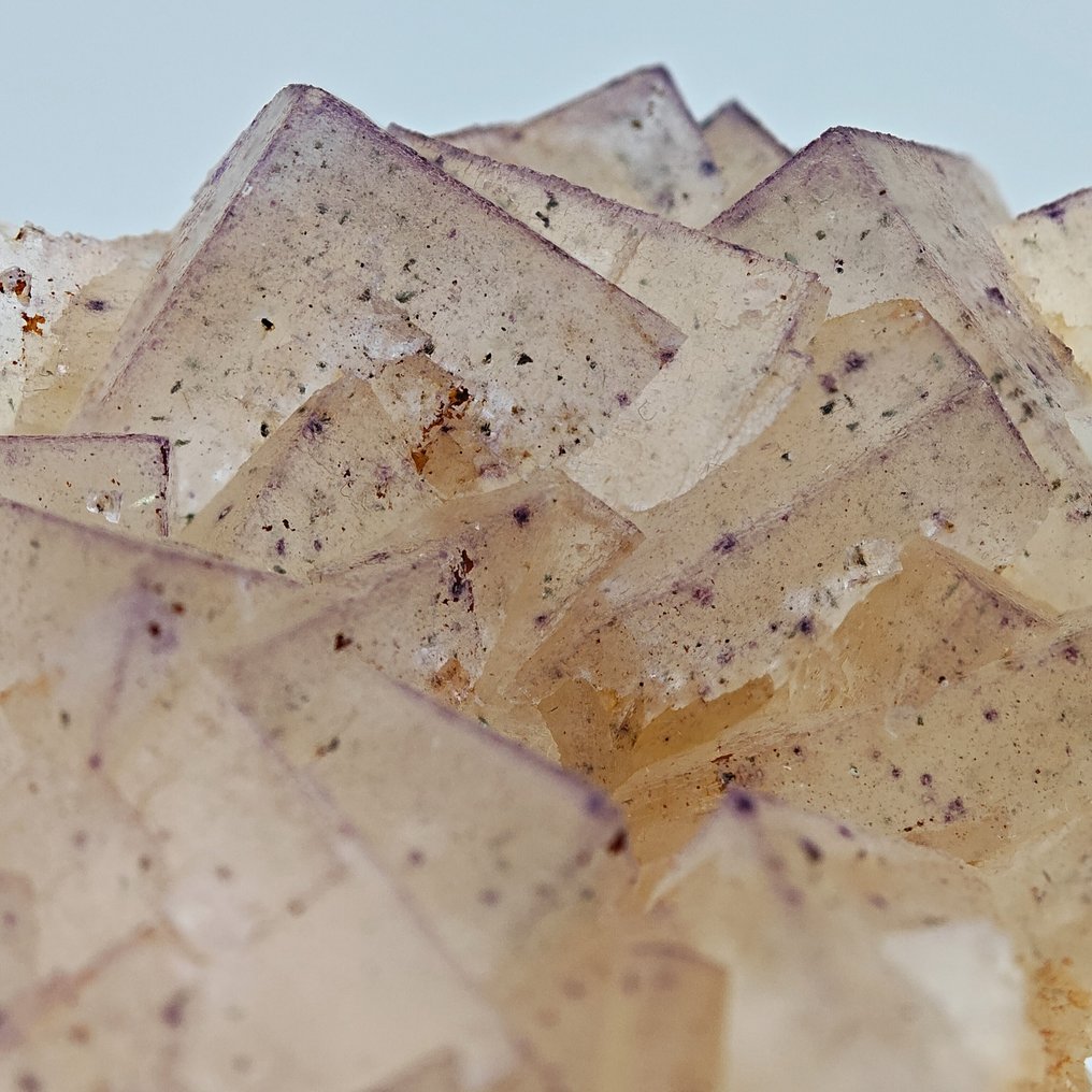 FLUORITE FROM DALMATIA, ROSATA with PURPLE SPOTS, Sardinia Crystals on matrix - Height: 77 mm - Width: 55 mm- 126 g #1.0