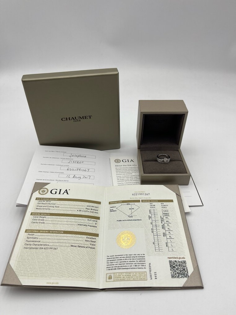 Chaumet - 戒指 - 18K包金 白金 钻石 (天然) #1.0