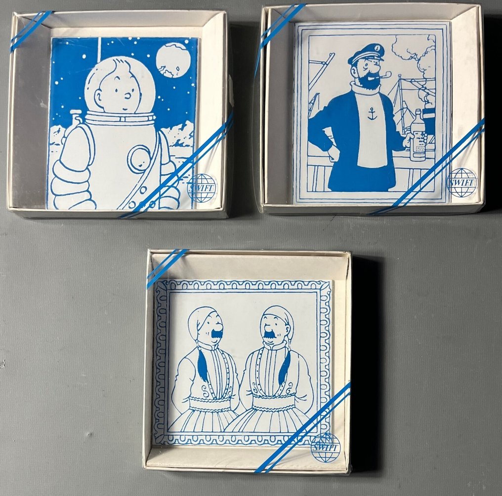 Casterman - Tintin - 3 plaques émaillées - Swift #1.0