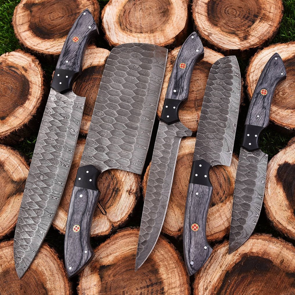 Μαχαίρι κουζίνας - Chef's knife - Διπλωμένο ατσάλι, ξύλο Pakka και ρητίνη - Βόρεια Αμερική #3.2