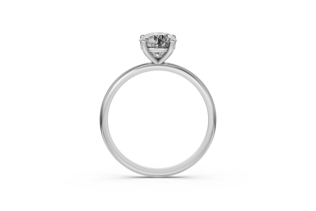 Ring - 14 karat Hvitt gull -  2.57ct. tw. Diamant (Lab-dyrket) #2.1