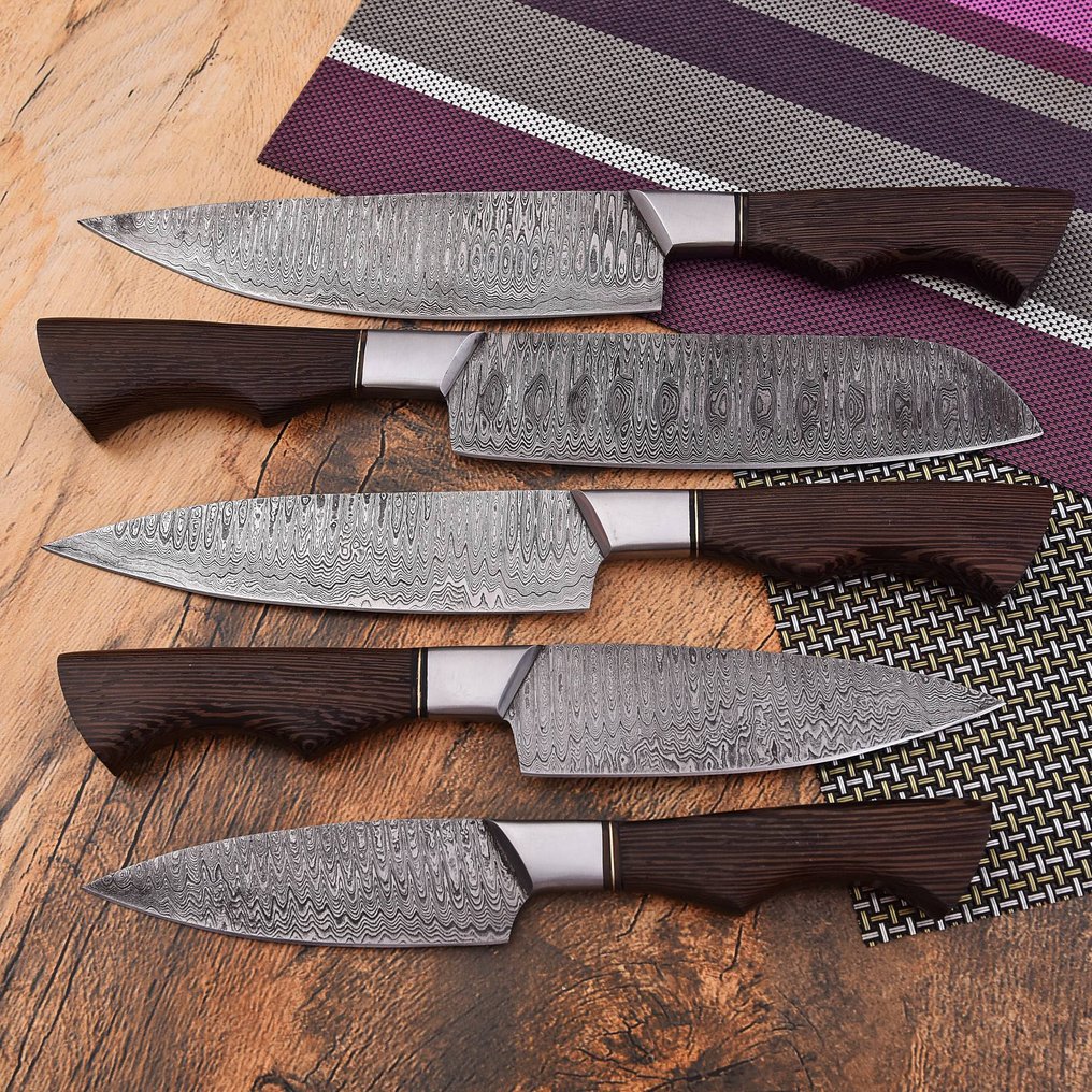 Coltello da cucina - Chef's knife - acciaio piegato, legno di wenge - Nord America #4.3