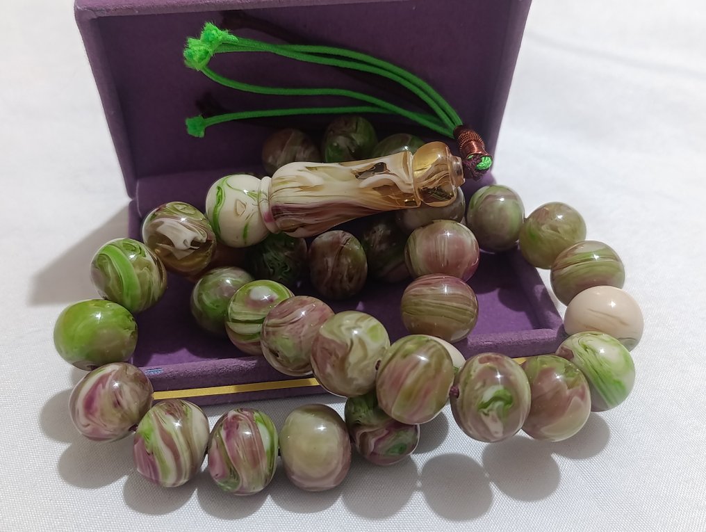  Ροζάριο - Κεχριμπάρι - 1970-1980 - Σπάνια Κομποσκοίνια Προσευχής  #1.0