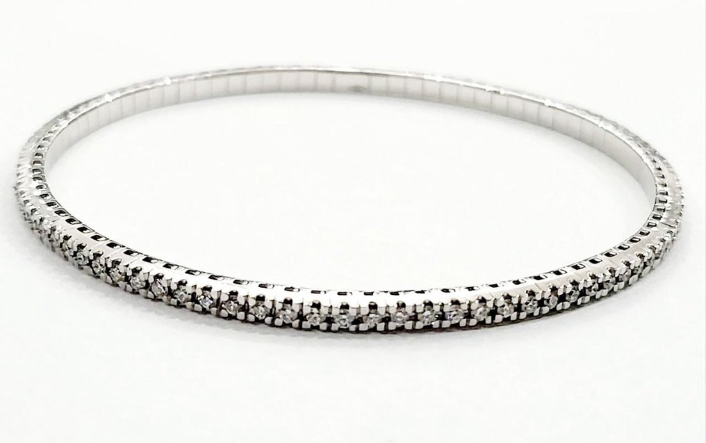 手镯 - 18K包金 白金 - 2.75ct. tw. 钻石 (天然) #3.2