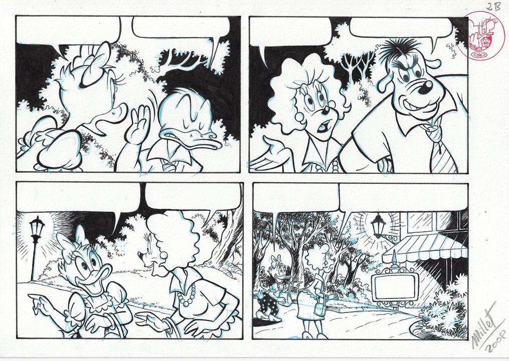 Millet, - 1 Pencil drawing - pato donald - 2008 #1.0