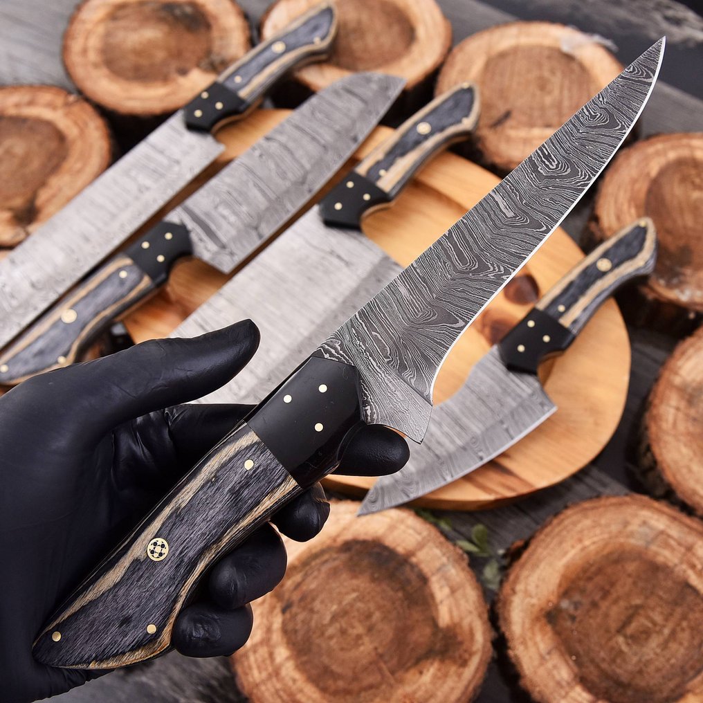 廚刀 - Chef's knife - 折叠钢、帕卡木和树脂 - 北美 #4.3