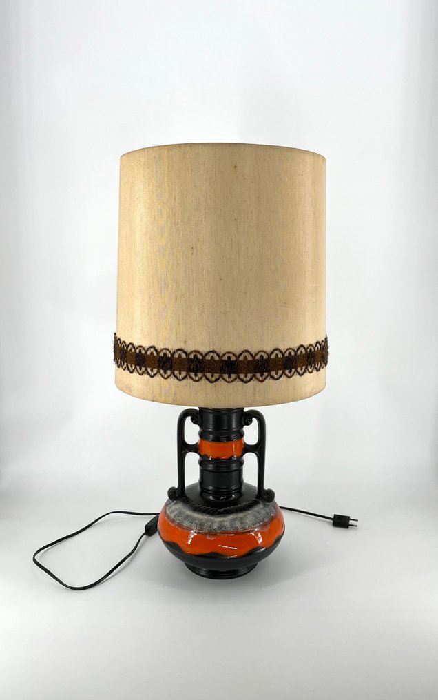 Επιτραπέζιο φωτιστικό - Κεραμικό, Textile - Παχιά Λάβα #1.0