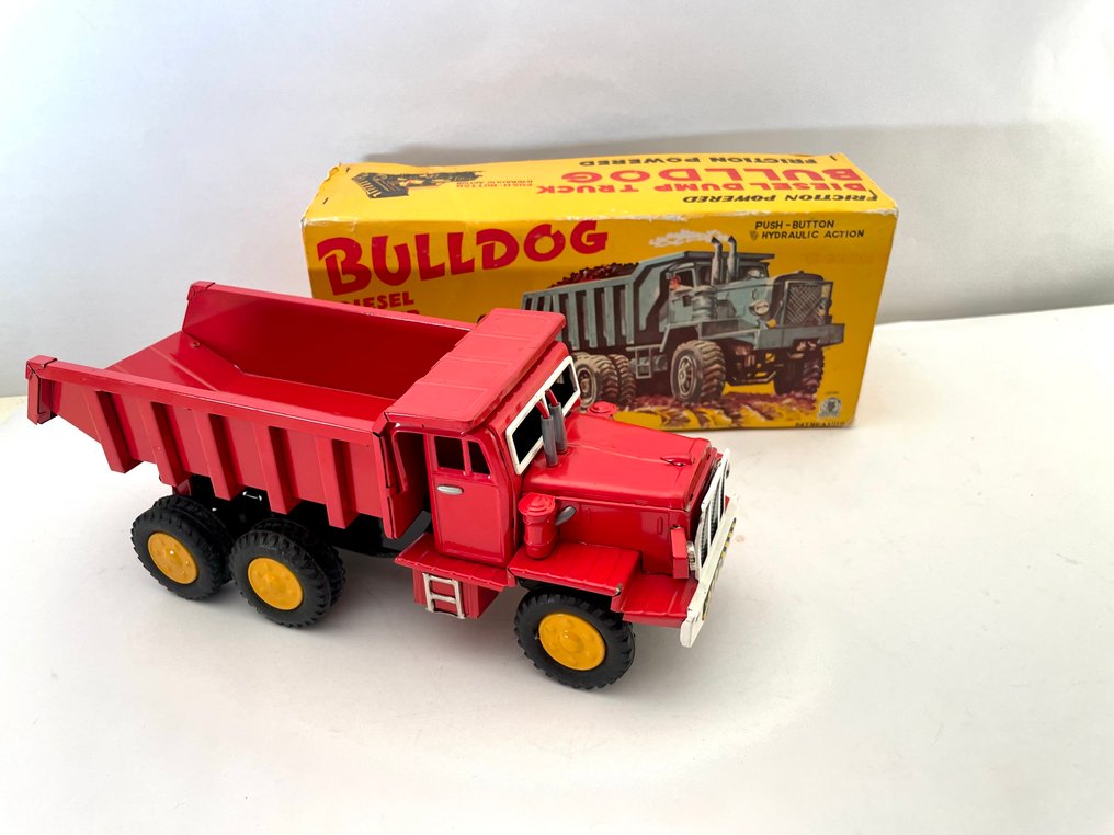 SSS Toys - Tinn lekebil - Bulldog Diesel Dump Truck, Boxed - Japan #3.2