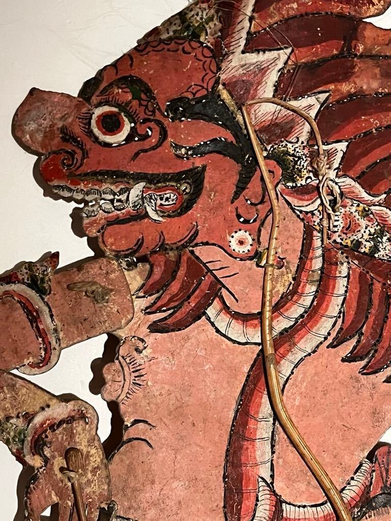 4个影子木偶 - 皮革 - 印度尼西亞 - 20世紀初 #3.2