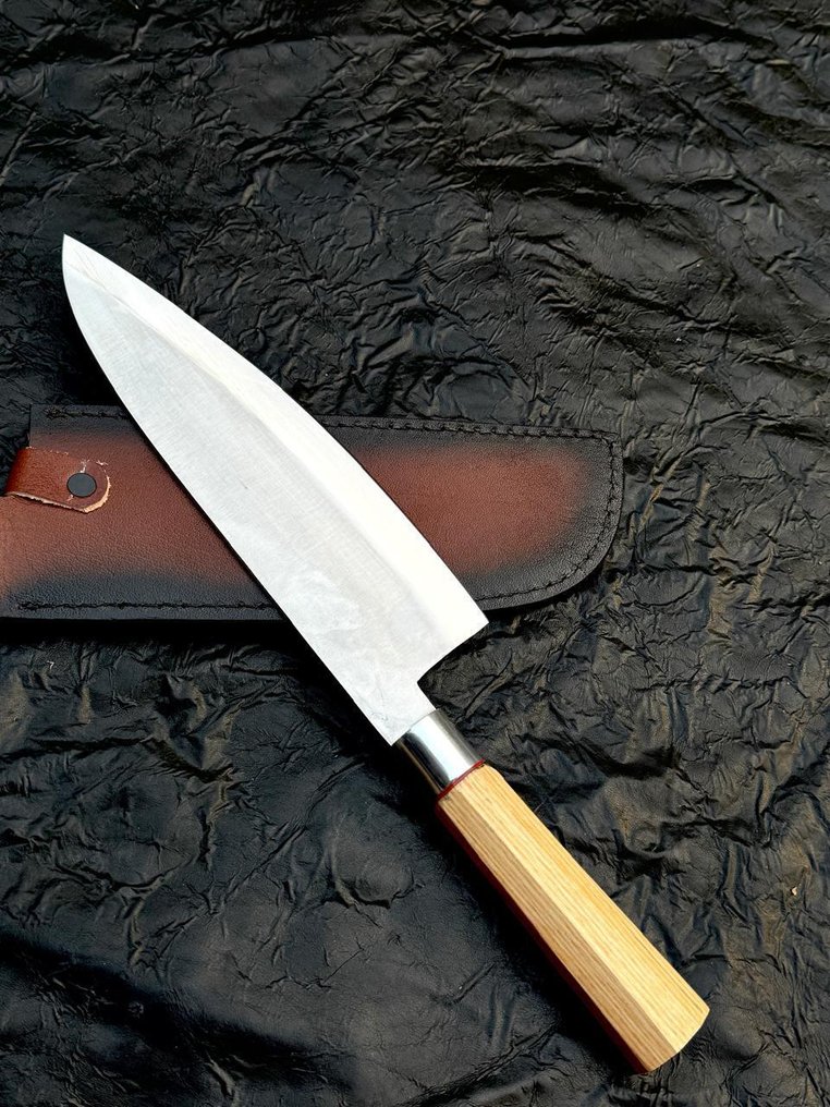 Μαχαίρι κουζίνας - Μαχαίρι κουζίνας - Ανοξείδωτο ατσάλι 12c27, σεφ μαχαίρια, Silver Guard με λαβή από ξύλο ASH - Ασία - ξύλο - Ασία #3.2