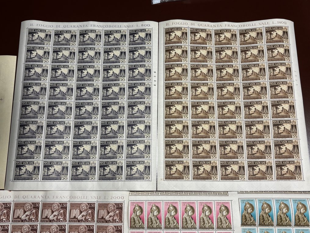 Vatican City 1950/1962 - Magnificent selection of series from the period in full sheets and blocks, with rare occurrences. #3.2