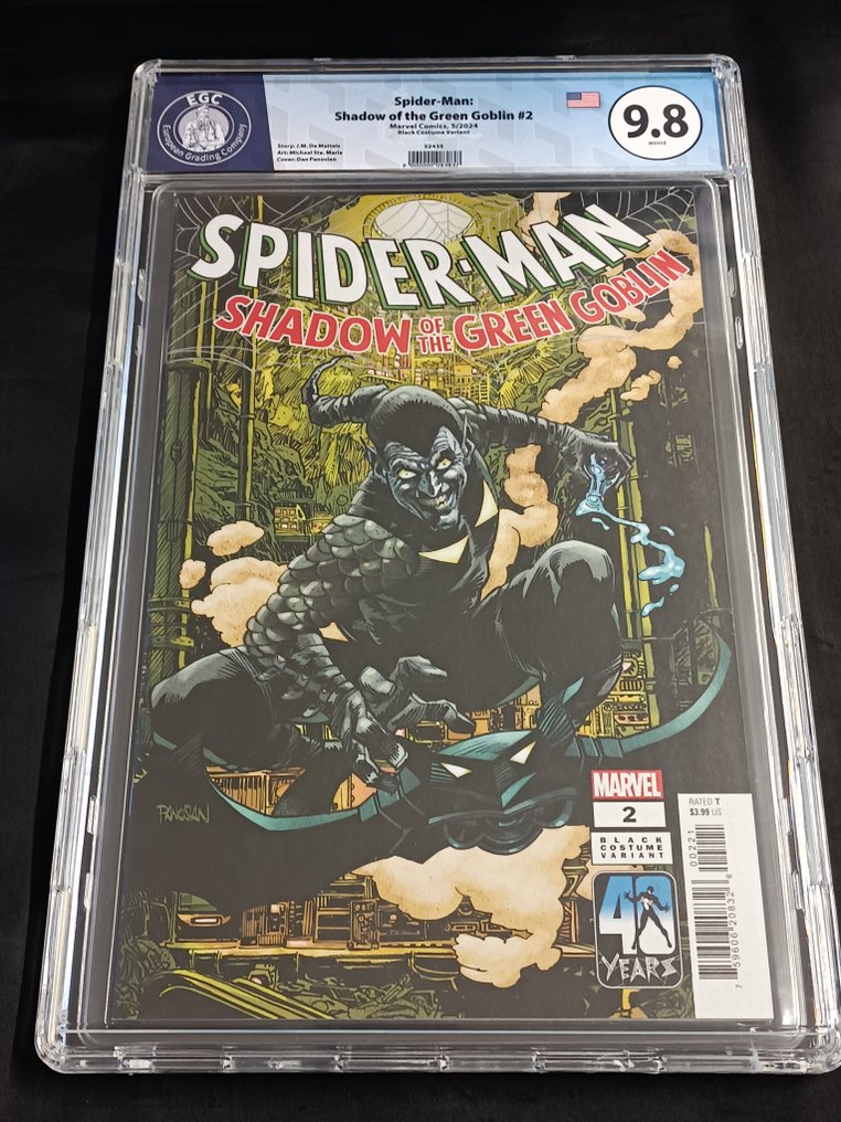 Spider-Man: Shadow of the Green Goblin #2 - Dan Panosian Black Costume Variant - EGC 9.8 - 1 Graded comic - EO - 2024 #1.0