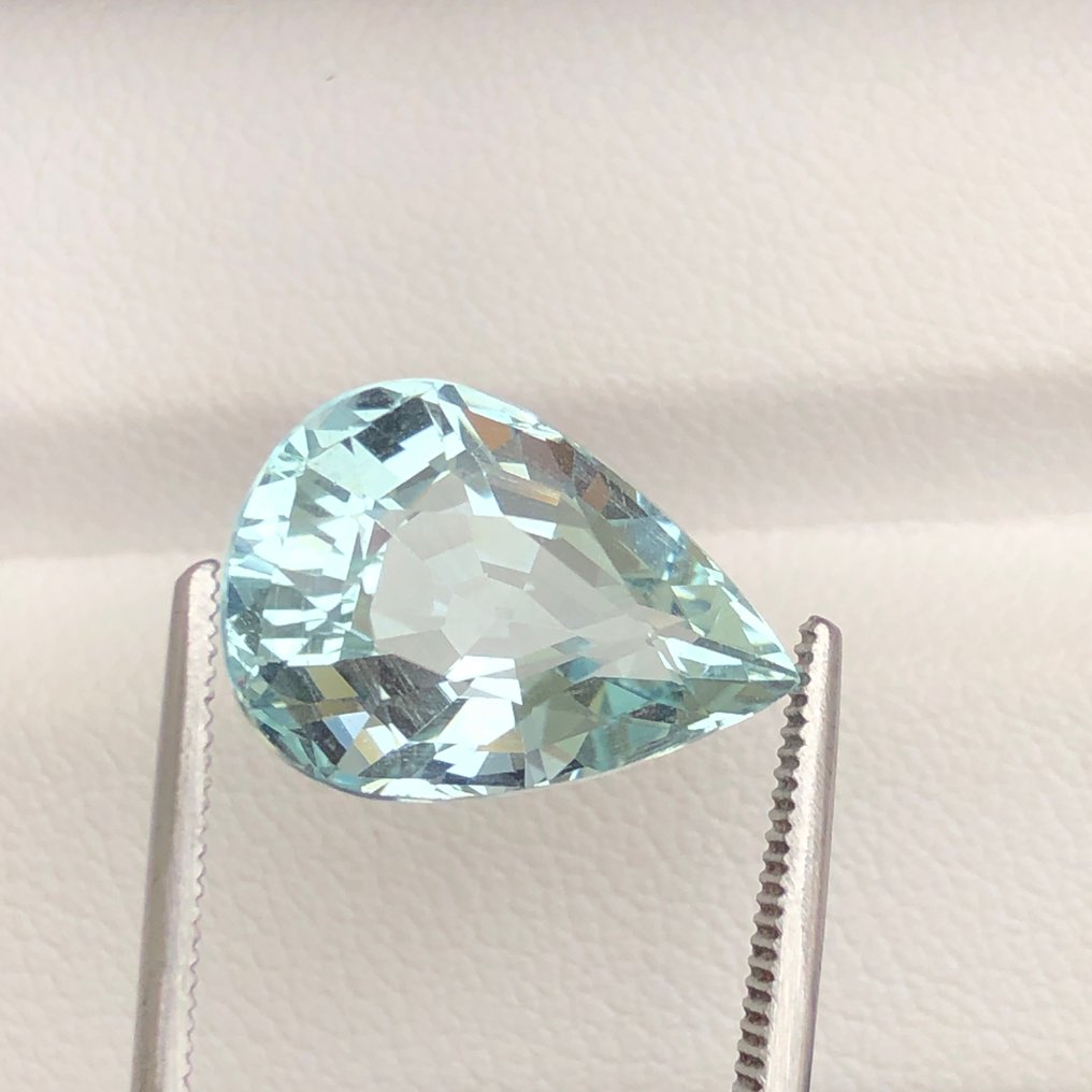 χωρίς τιμή ασφαλείας - 1 pcs  Μπλε, Πράσινο Ακουαμαρίνης  - 6.43 ct - International Gemological Institute (IGI) #1.0