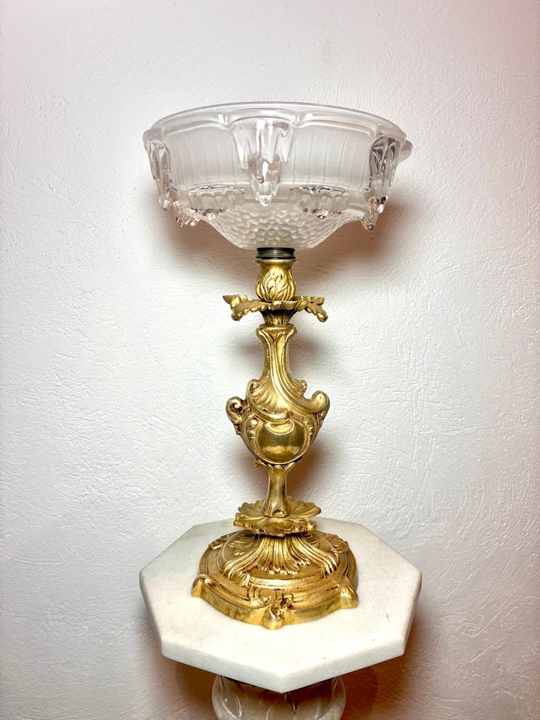 Table lamp - Gilt brass - Ezan Glassware #1.0