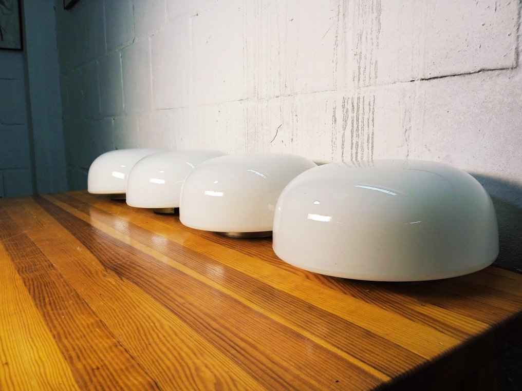 壁灯 - 复古的太空时代壁灯 - 玻璃, 金属 - 一套四个壁灯 #1.0