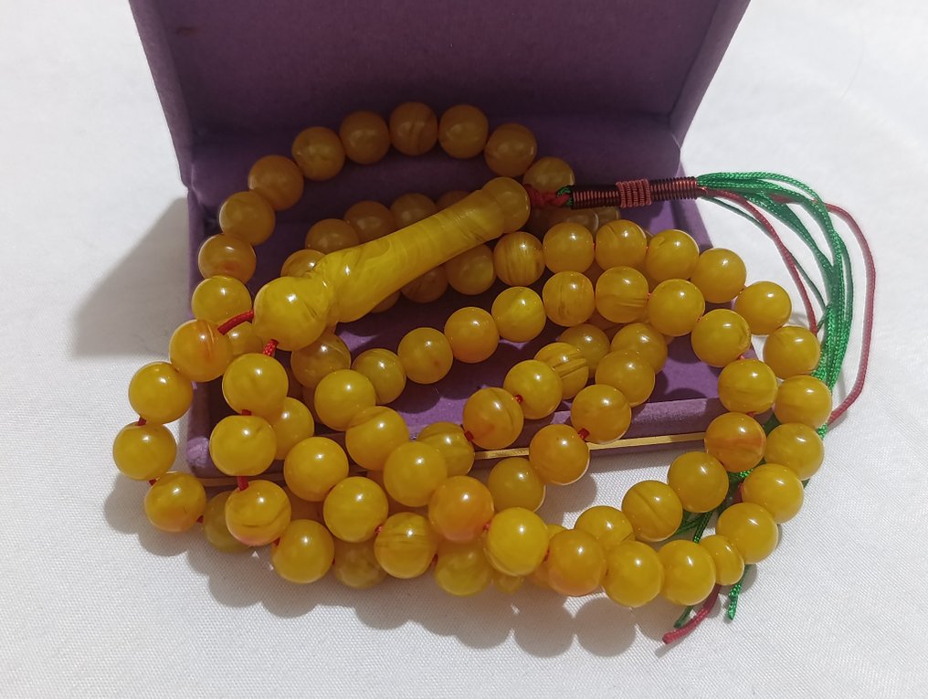  Ροζάριο - Κεχριμπάρι - 1970-1980 - Σπάνια Κομποσκοίνια Προσευχής  #1.0