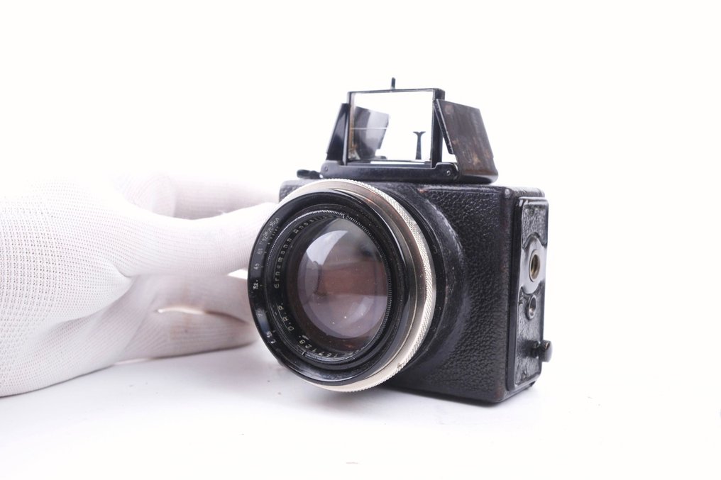 Ernemann Ermanox 4.5x6 cm — Objectif Mythique Ernostar 8,5cm f/1.8 — Numéros Concordants (1924/25) - Etui en Analóg fényképezőgép #1.0