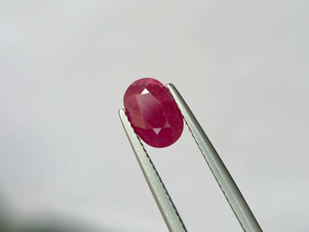 χωρίς τιμή ασφαλείας - 1 pcs Κόκκινο Ρουμπίνι - 2.63 ct - Bellerophon Gemlab - NO HEAT RED RUBY #3.2