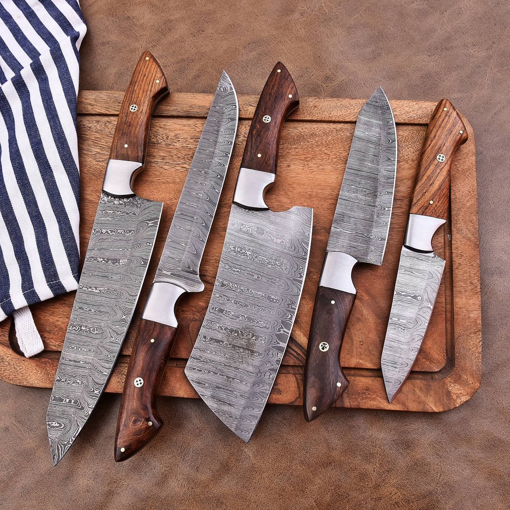 Konyhakés - Chef's knife - Hajtogatott acél, fa - Észak-Amerika #2.1