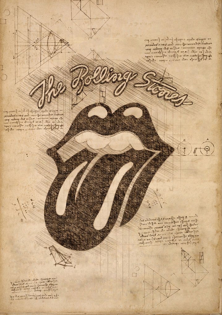 Rolling Stones - By artist Andrea Boriani - DaVinci edition - High Quality Giclee Art  - 2/20 #1.0