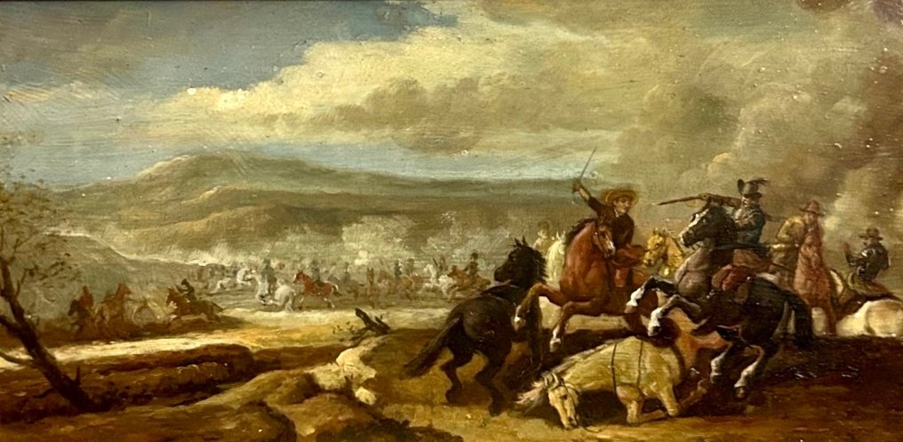 Scuola fiamminga (XIX) - Scena di Battaglia a cavallo #1.0