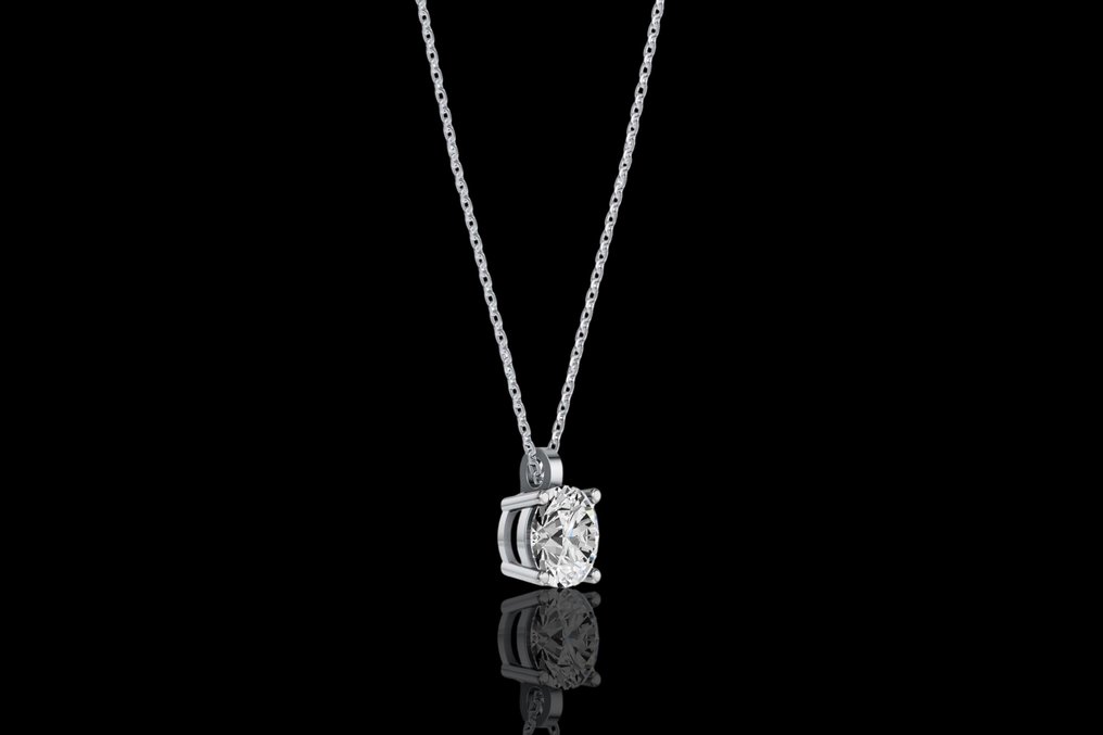 Collana - 14 carati Oro bianco - 2.52ct. tw. Diamante (Coltivato in laboratorio) #2.1