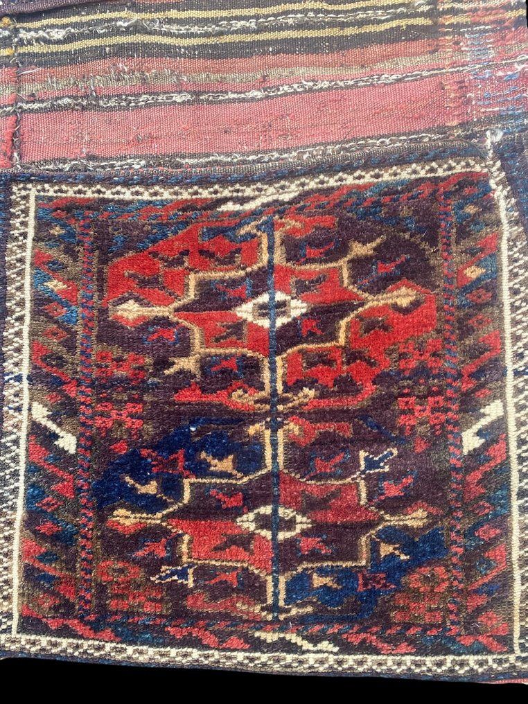 Beloudj, Afghan - 小地毯 - 94 cm - 50 cm - 鞍包 - 古董 #2.1