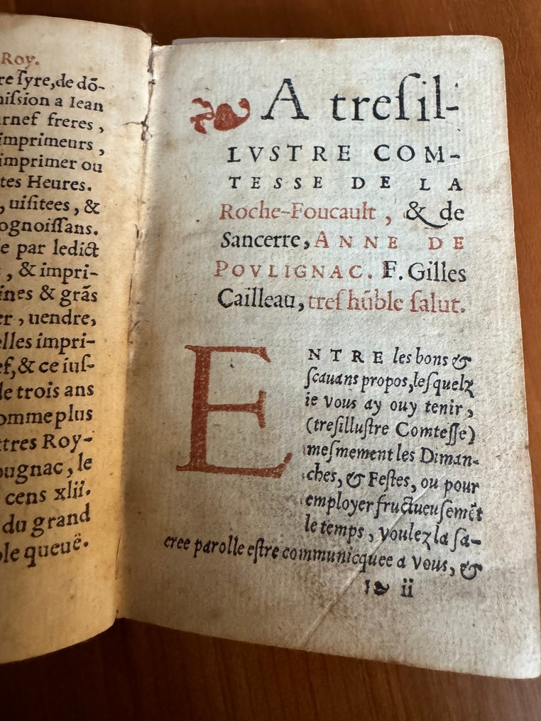 F. Gilles Cailleau - Paraphrase sur les Heures de Nostre Dame, selon l’usage de Rome (Provenance remarquable) - 1547 #1.0