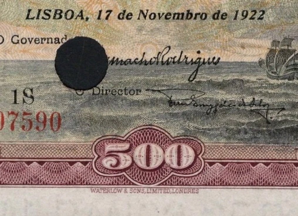 Portugália. - 500 Escudos 1922 - Pick 130 #2.1