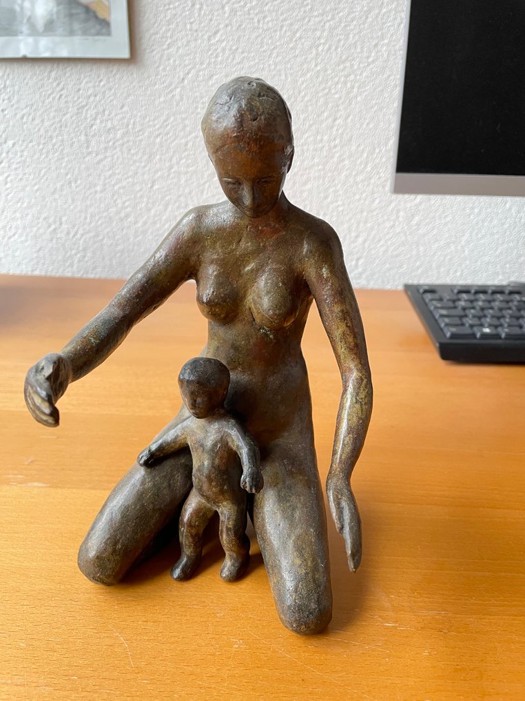 Christine Bangert & Glenn Sluisdom - Γλυπτό, Zonder titel - 5,1 kg - 23 cm - Μπρούντζος #1.0