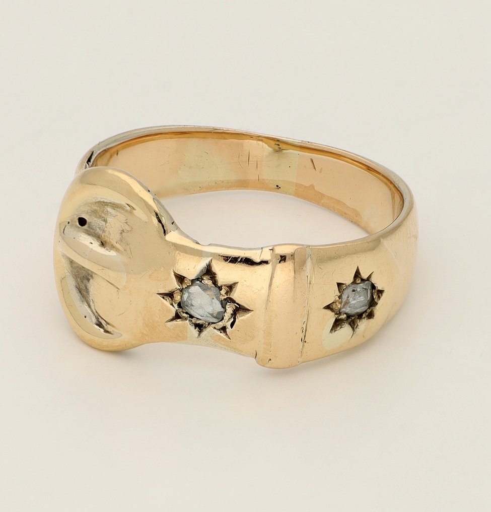 戒指 - 18 克拉 黃金 - 钻石 #1.0