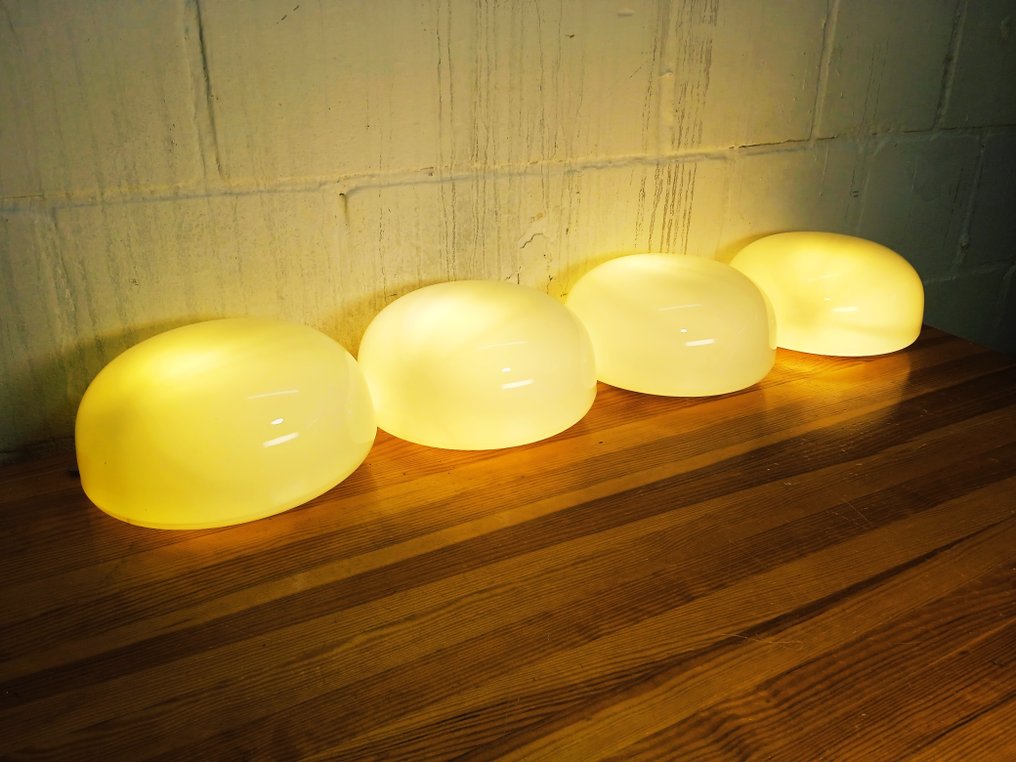 壁灯 - 复古的太空时代壁灯 - 玻璃, 金属 - 一套四个壁灯 #1.0