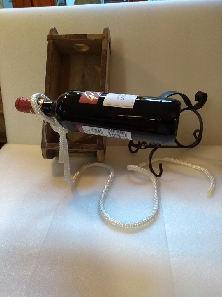 Verschiedene - 葡萄酒配件 (3) - 木, 鐵, 黃麻, 紡織品 - 酒架 #1.0