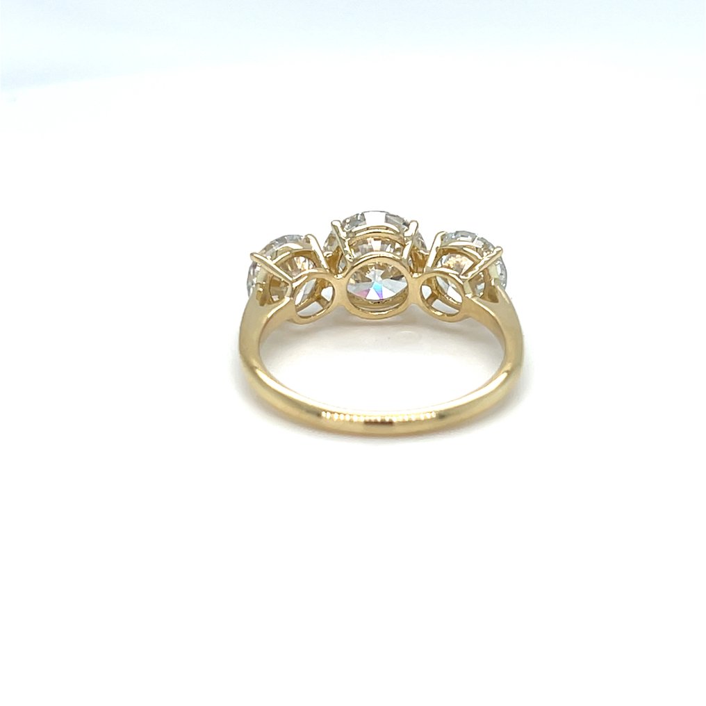 No reserve price - Ring - 14 kt. Yellow gold -  4.04ct. tw. Diamond (Lab-grown) #4.3