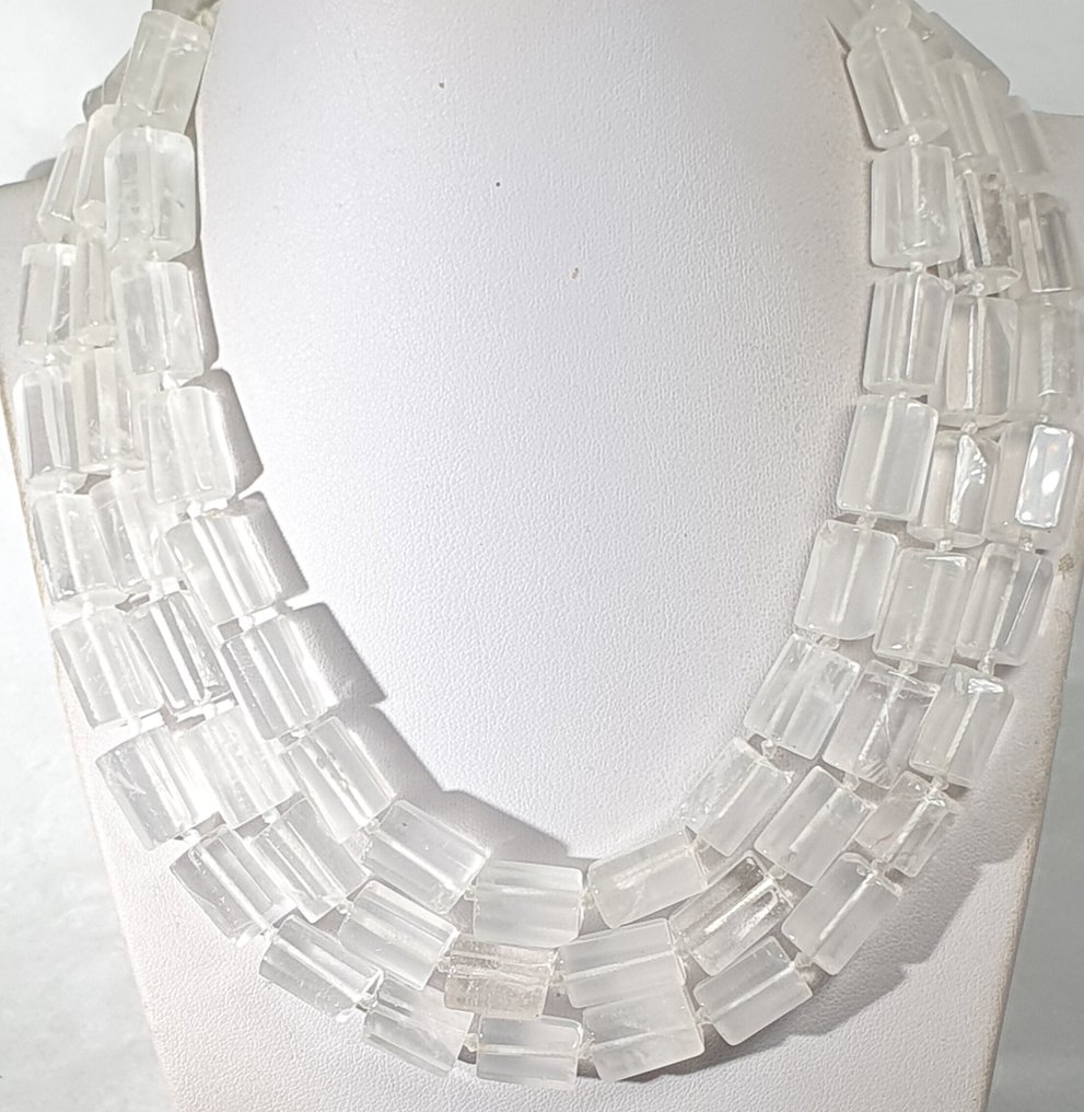 Cristallo di Rocca Quarzo - MOLTO RARO - Amplificazione di Energia - Chiusura in Argento 925 - Prima - Collana #1.0