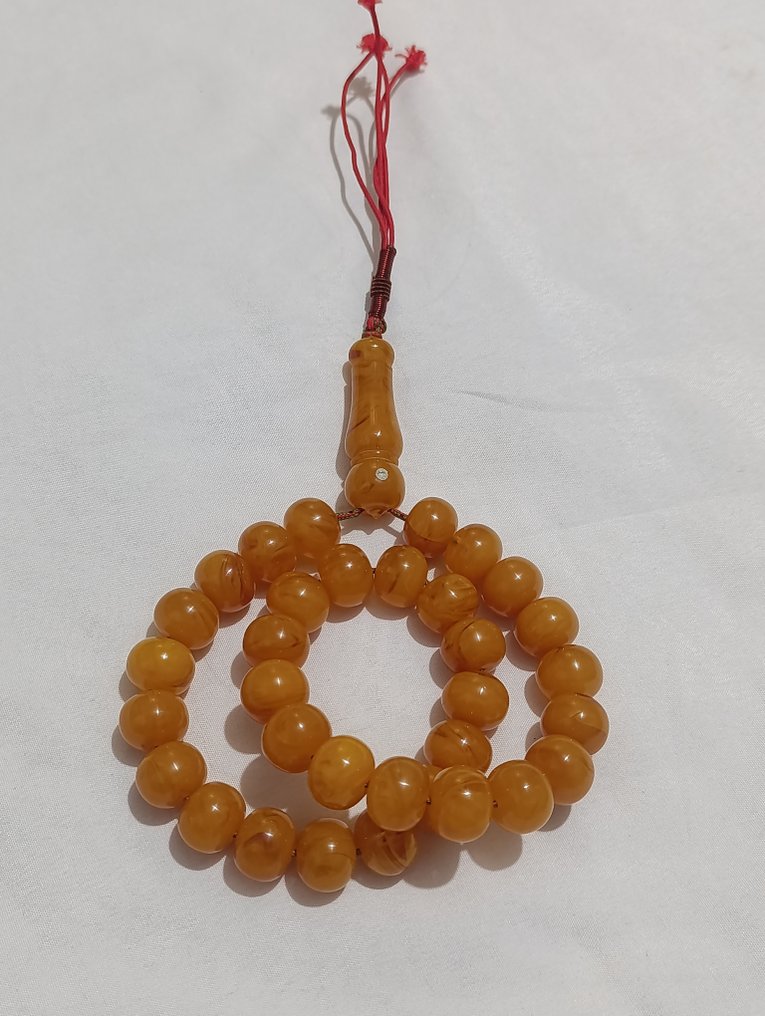  Ροζάριο - Κεχριμπάρι - 1970-1980 - Σπάνια Κομποσκοίνια Προσευχής  #2.1