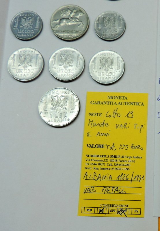 阿尔巴尼亚. Lot of 19 coins, various metals and denominations 1926/1941  (没有保留价) #1.0