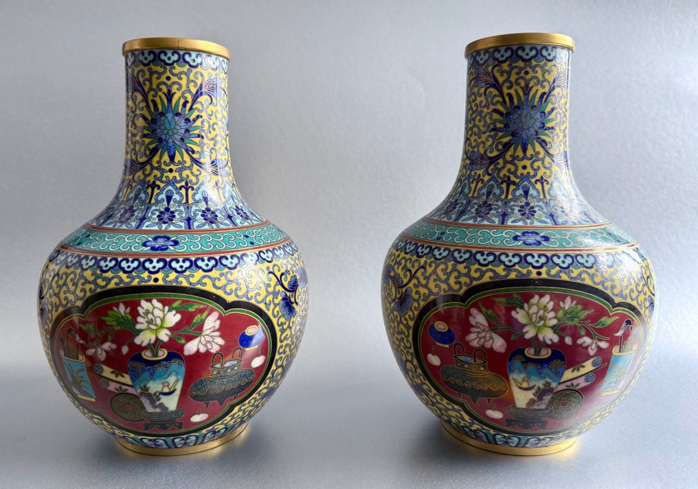 花瓶 - cloisonne - 中國 - 精细珐琅  (沒有保留價) #1.0