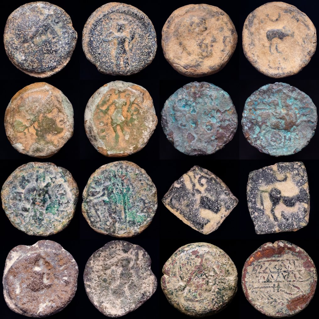 Αρχαία Ισπανία. Obulco , Castulo (2), Corduba (3), Bolskan, Carteia.. Coins Minted between the II to I centuries B.C. (χωρίς τιμή ασφαλείας) #1.0