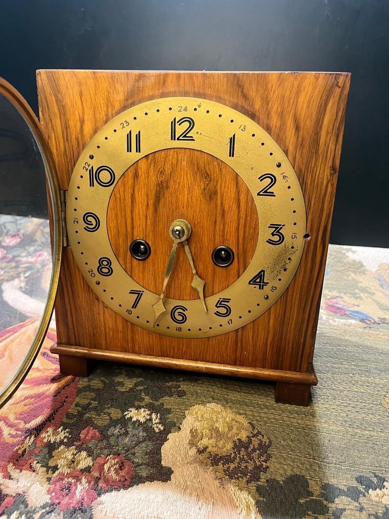 台钟 - Kienzle -  艺术装饰 木, 玻璃, 黄铜 - 1930-1940 #4.3