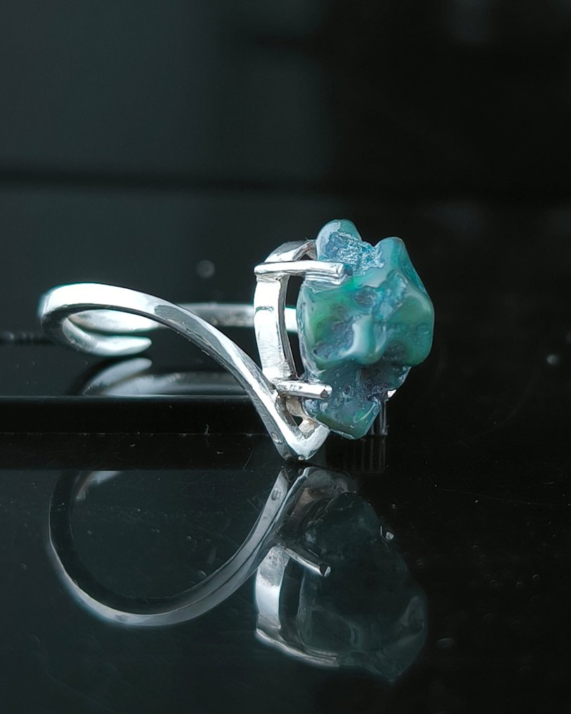 Opala - Prata - Anel de amuleto #3.2