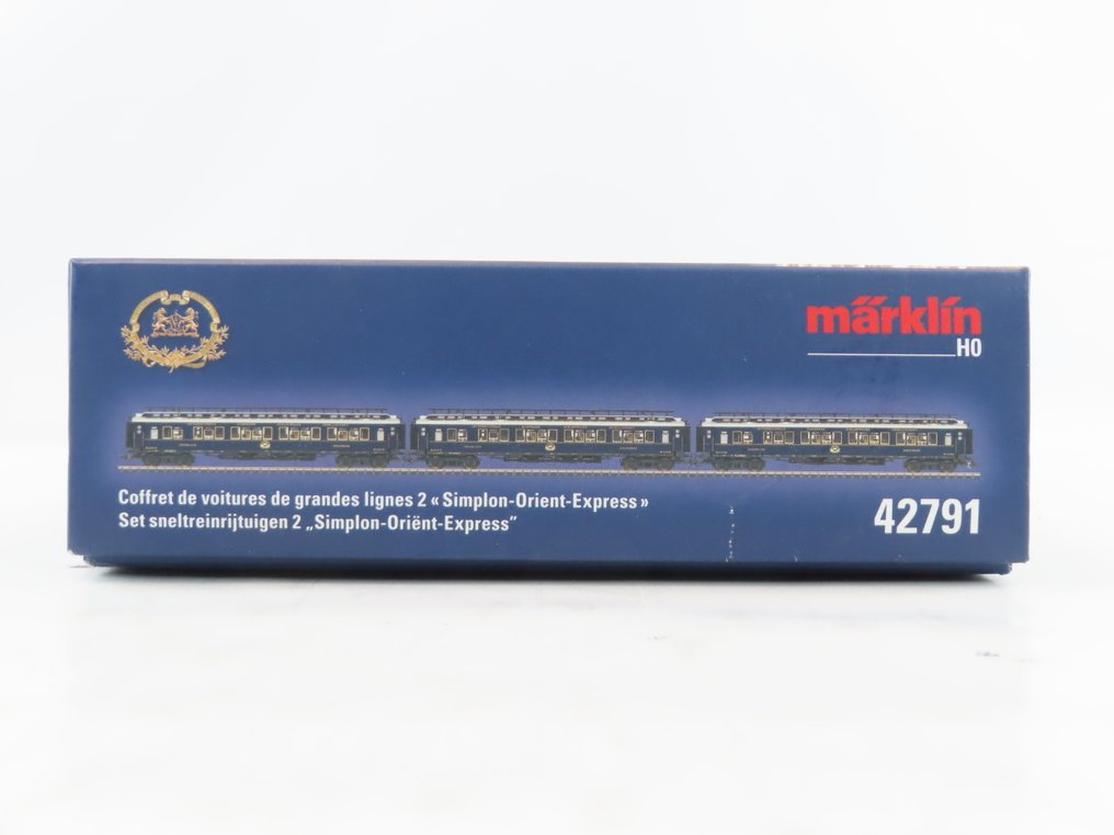 Märklin H0 - 42791 - Modeltrein personenwagonset (1) - 3-delige uitbreidings set sneltreinrijtuigen "Simplon-Oriënt-Express" #2.1