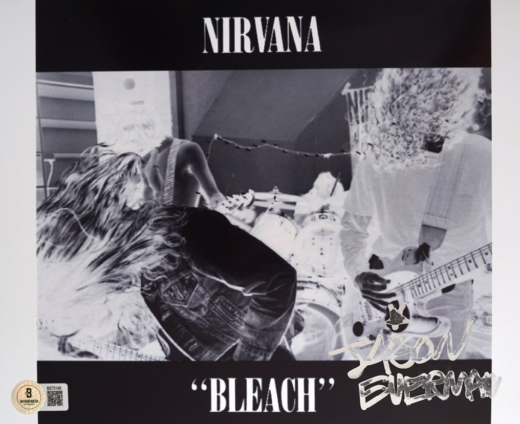 Nirvana, Jason Everman - Guitarist 1989 - Autograph, Photo with Beckett COA #1.0