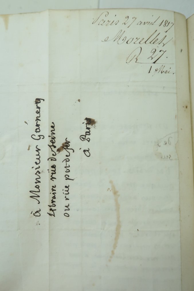 Signé; Abbé Morellet ; M. Lémontey - Mémoires de l’abbé Morellet, de l’Académie française [avec L.A.S. de l'auteur] - 1821 #1.0