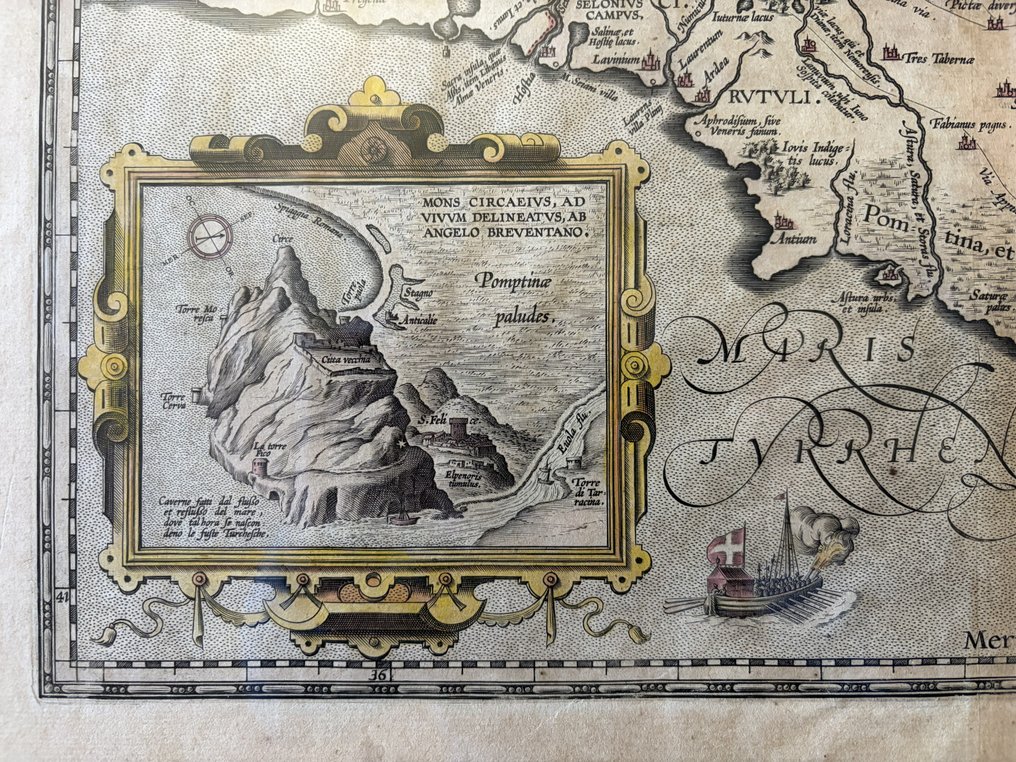 Abraham Ortelius cartografo fiammingo XVI secolo - Lazio (Latium) #4.3