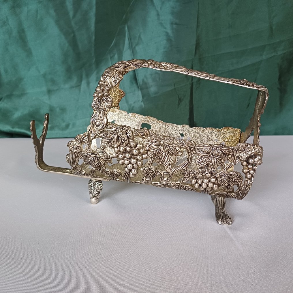 葡萄酒配件 - 镀银 - Art nouveau 瓶架 #1.0