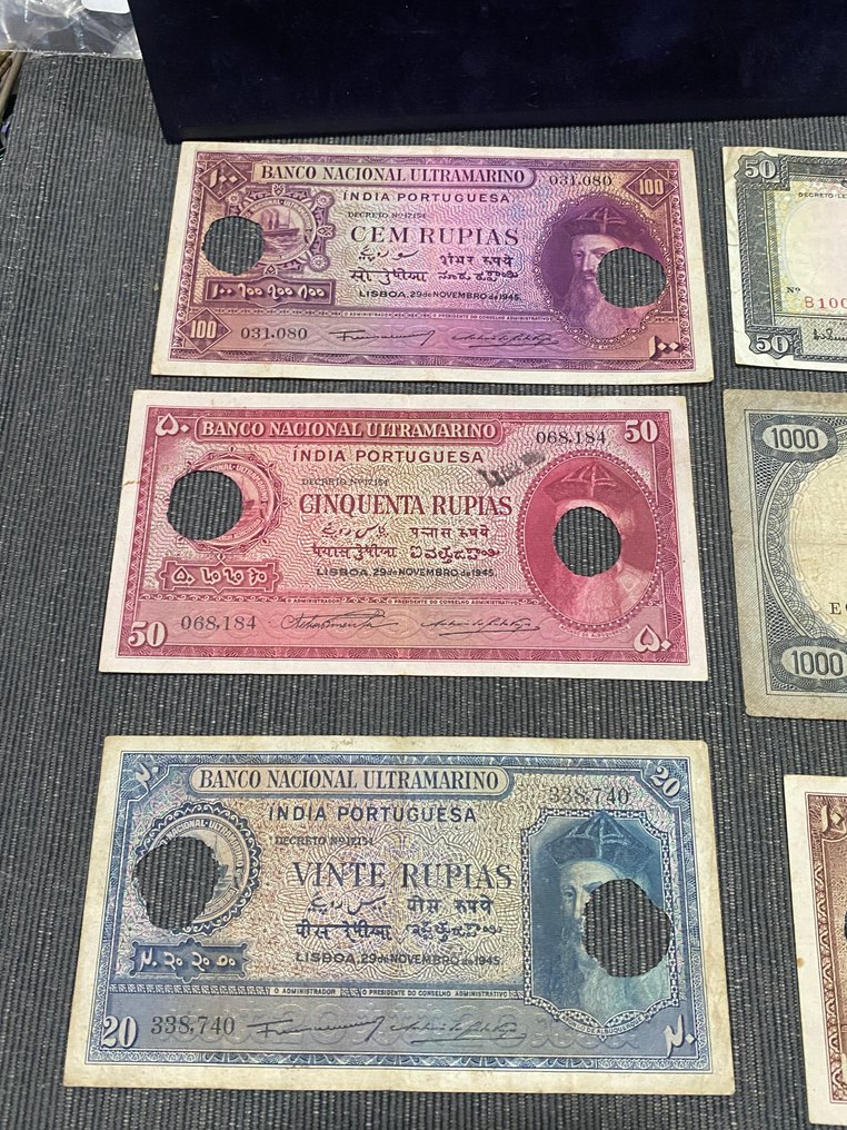 葡屬印度, 莫桑比克. - 6 banknotes - various dates  (沒有保留價) #1.0