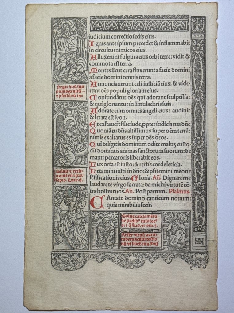 Paris, Thielman Kerver, 1505 - Printed Book of Hours on paper with full woodcut engraved borders (10 pictures) - 1505 #1.0