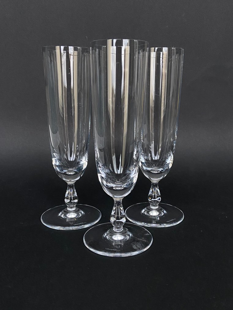 Villeroy & Boch - Champagnerflöte - Wunderschöne Reihe von 4 Champagnerflöten - Cristal uni #3.2